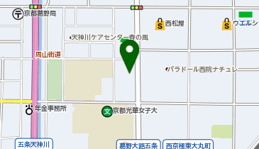 [EV]ネッツトヨタ京都(株) Volkswagen京都右京の地図画像