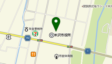 [EV]米沢市役所庁舎 東側の地図画像