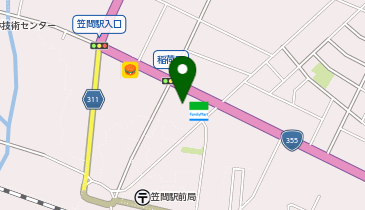 [EV]ファミリーマート笠間近森店の地図画像