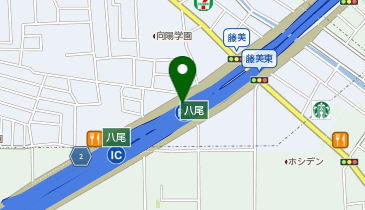 [EV]西日本高速道路(株) NEXCO西日本 近畿自動車道 八尾PA (上り)の地図画像