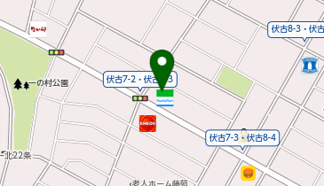 [EV]ファミリーマート札幌伏古8条店の地図画像