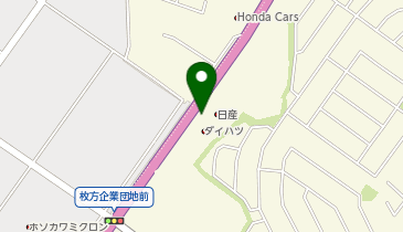 [EV]日産大阪販売(株) 枚方ヒルズ店の地図画像