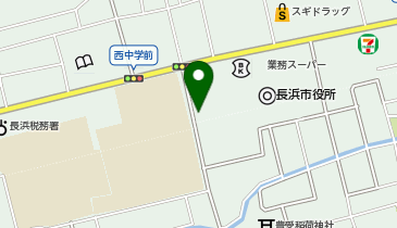 [EV]長浜市役所 (新庁舎P 西入口)の地図画像