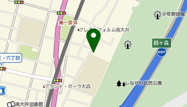 [EV]品川区 しながわ区民公園 駐車場の地図画像
