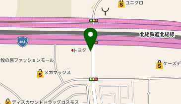 [EV]千葉トヨタ自動車(株) 千葉ニュータウン店の地図画像