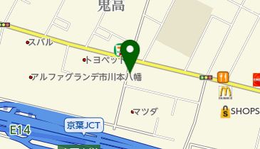 [EV]千葉トヨタ自動車(株) 市川店の地図画像