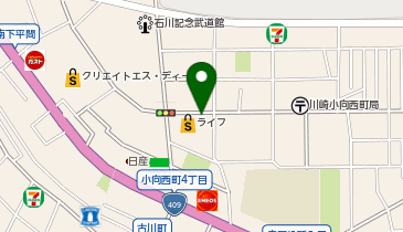 [EV](株)ライフコーポレーション ライフ川崎御幸店 (屋上P)の地図画像