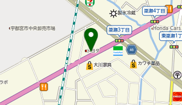 [EV]栃木トヨタ自動車(株) 簗瀬店の地図画像