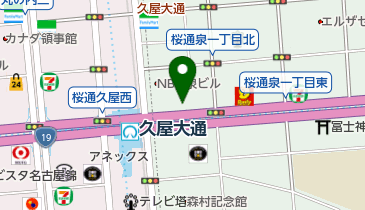 [EV]トヨタホーム名古屋(株) トヨタホームショールーム 栄オフィスの地図画像