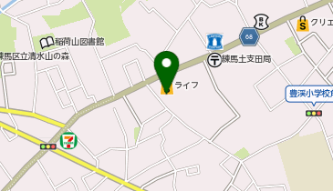 [EV](株)ライフコーポレーション ライフ土支田店の地図画像