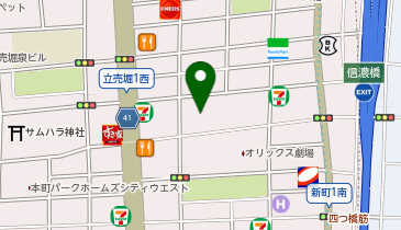 [EV](株)日本駐車場サービス ラッキーパーキング立売堀1丁目の地図画像