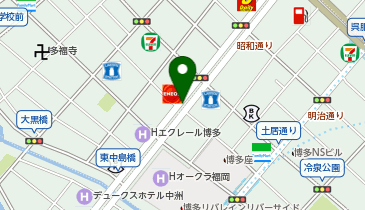 [EV]福岡市 川端地下駐車場 (博多リバレイン地下P)の地図画像