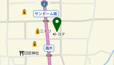 [EV]福井トヨタ(株) サンドーム南店の地図画像