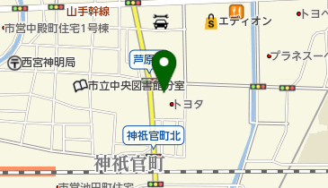 [EV]兵庫トヨタ自動車(株) 西宮店の地図画像