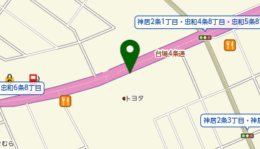 [EV]旭川トヨタ自動車(株) タムザ神居店の地図画像