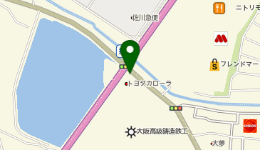 [EV]大阪トヨペット(株) 枚方招提店 (旧カローラ大阪)の地図画像