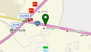[EV]大阪トヨペット(株) 枚方中央店 (旧カローラ大阪)の地図画像