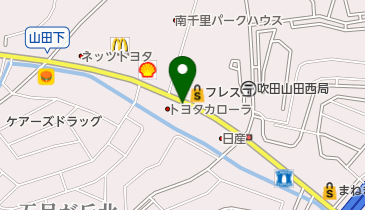 [EV]トヨタモビリティ新大阪(株) 千里店 (旧カローラ)の地図画像