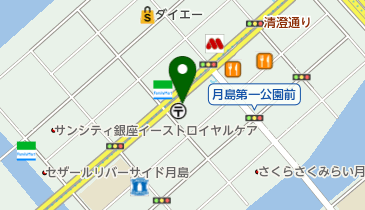 [EV]東京都中央区 区営月島地下駐車場の地図画像