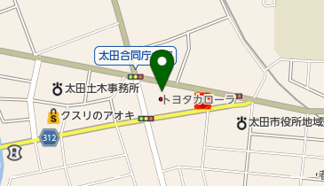[EV]トヨタカローラ群馬(株) 太田西本町店の地図画像