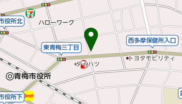 [EV]トヨタS&D西東京(株) 東青梅店 (西東京カローラ)の地図画像