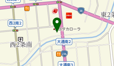 [EV]トヨタモビリティ帯広(株) カローラ本店の地図画像