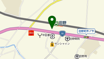 [EV]田野町 道の駅 田野駅屋の地図画像