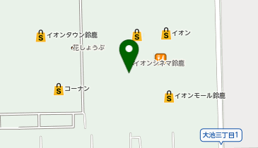 [EV]イオンモール鈴鹿 (平面西側 大駐車場)の地図画像