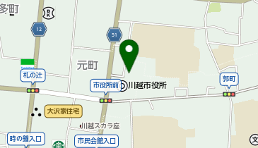 [EV]川越市役所 (役所北側駐車場)の地図画像