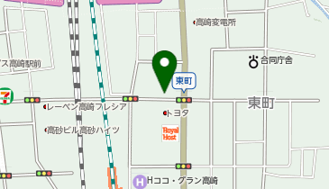 [EV]群馬トヨタ自動車(株) Volkswagen高崎の地図画像