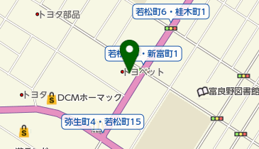[EV]旭川トヨペット(株) 富良野店の地図画像