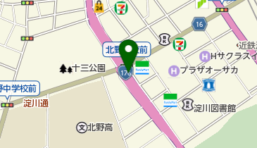 [EV]大阪市・パーク24(株) 大阪市立 十三駐車場の地図画像