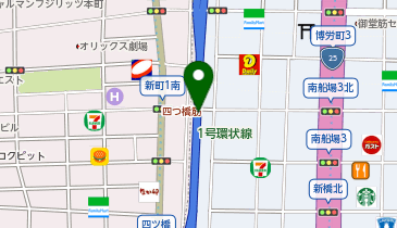 [EV]パーク24(株) 西横堀駐車場・第9号ブロック (阪神高速1号環状線高架下)の地図画像