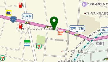 [EV](株)日本駐車場サービス ラッキーパーキング花京院1丁目の地図画像