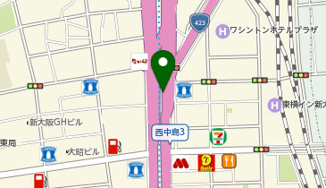 [EV]大阪市・パーク24(株) 新大阪駅南第2駐車場の地図画像