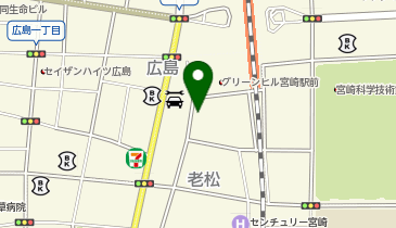 [EV](株)JR宮崎シティ アミュプラザみやざき (うみ駐車場 3階)の地図画像