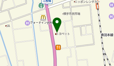 [EV]秋田トヨペット(株) 横手店の地図画像