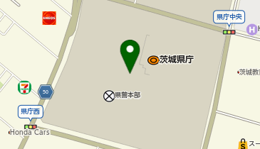 [EV]茨城県庁 西駐車場 (1階)の地図画像