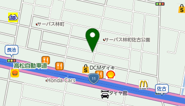 [EV]ユニヴァリィ高松中央の地図画像