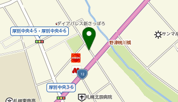 [EV]北海道エネルギー(株) ENEOS チャレンジ新札幌SSの地図画像