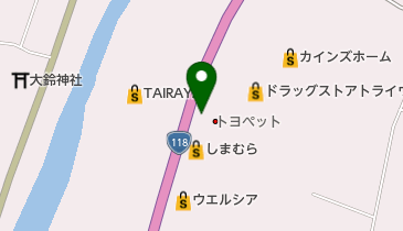 [EV]茨城トヨペット(株) 大子バイパス店の地図画像