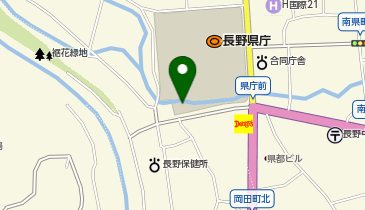 [EV]長野県庁 (県庁前緑地公園側)の地図画像