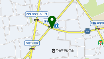 [EV]西東京市・パーク24(株) タイムズ西東京市役所保谷庁舎第3駐車場の地図画像