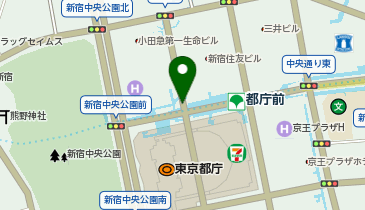 [EV](公財)東京都道路整備保全公社 都庁前駅駐車場 (副都心街路11号線高架下)の地図画像