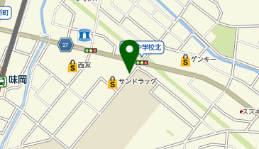 [EV]サンドラッグ味岡店の地図画像