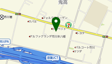 [EV]千葉トヨペット(株) 市川店の地図画像