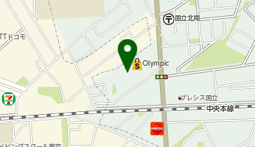 [EV](株)Olympic オリンピック国立店 (店舗裏P)の地図画像