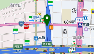 [EV]パーク24(株) 西横堀駐車場・第6号ブロック (阪神高速1号環状線高架下)の地図画像