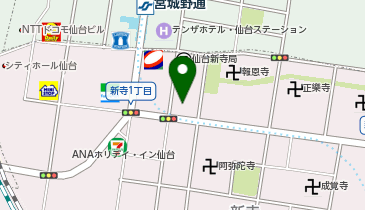 [EV]パーク24(株)・東北送配電サービス(株) タイムズ仙台新寺第7の地図画像