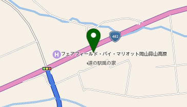 [EV]岡山県 蒜山高原 道の駅 風の家の地図画像